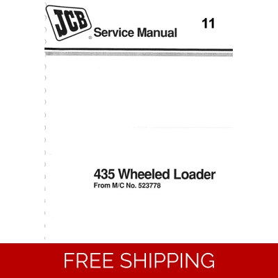 JCB 435 WHEEL LOADER SERVICE REPAIR MANUAL 345 PAGES JCB 435 WHEEL LOADER SERVICE REPAIR MANUAL 345 PAGES